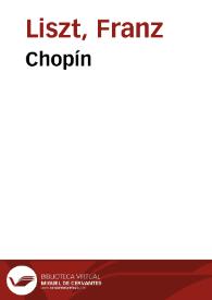 Portada:Chopín / Franz Liszt