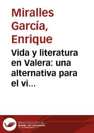 Vida y literatura en Valera: una alternativa para el viejo tópico (corte y aldea) | Biblioteca Virtual Miguel de Cervantes