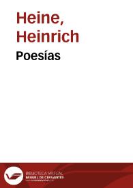 Portada:Poesías / Enrique Heine; traducidas en verso castellano y precedidas de un prólogo por Teodoro Llorente