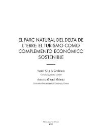 Portada:El Parc Natural del Delta de l'Ebre : el turismo como complemento económico sostenible / Vicent Ortells Chabrera, Antonio Querol Gómez