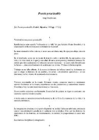 Más información sobre Poesía practicable : apuntes sobre poesía, 1984-1988 / Jorge Riechmann