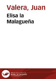 Portada:Elisa la Malagueña / Juan Valera