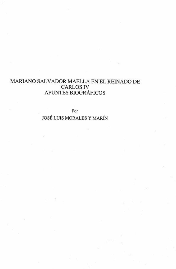 Mariano Salvador Maella en el reinado de Carlos IV. Apuntes Biográficos / José Luis Morales y Marín | Biblioteca Virtual Miguel de Cervantes