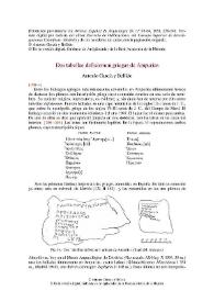 Portada:Dos tabellae defixionum griegas de Ampurias / Antonio García y Bellido