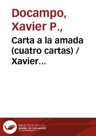 Portada:Carta a la amada (cuatro cartas) / Xavier Puente Docampo