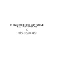 Portada:La creación del Museo de la Trinidad. Datos para su estudio / Benito Navarrete Prieto