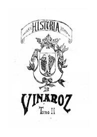 Portada:Historia de Vinaroz. : Tomo II