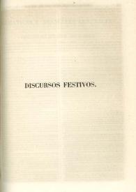 Portada:Discursos festivos / Francisco de Quevedo y Villegas; colección completa, corregida, ordenada e ilustrada por D. Aureliano Fernández-Guerra y Orbe