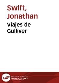 Portada:Viajes de Gulliver / J. Swift