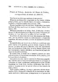 Portada:Premio al talento, fundación del Duque de Loubat, correspondiente al trienio de 1895-97