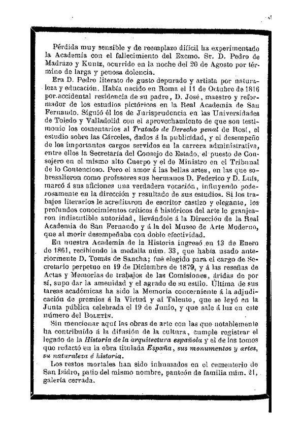 Necrología : Pedro de Madrazo | Biblioteca Virtual Miguel de Cervantes