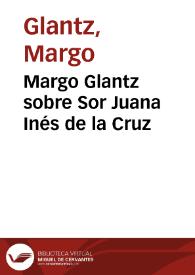 Portada:Margo Glantz sobre Sor Juana Inés de la Cruz