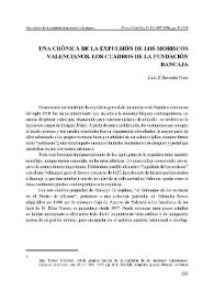 Portada:Una crónica de la expulsión de los moriscos valencianos. Los cuadros de la Fundación Bancaja / Luis F. Bernabé Pons