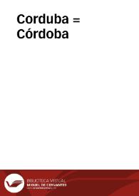 Corduba : = Córdoba / Proyecto Simulacra Romae