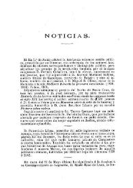 Portada:Noticias. Boletín de la Real Academia de la Historia. Tomo 40 (junio 1902). Cuaderno VI