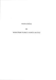 Necrologías de Monseñor Federico Sopeña Ibáñez / Ramón G. de Amezúa [et al.] | Biblioteca Virtual Miguel de Cervantes