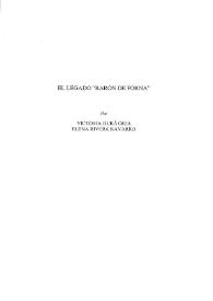 El legado "Barón de Forna" / Victoria Durá Ojea, Elena Rivera Navarro | Biblioteca Virtual Miguel de Cervantes
