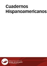 Cuadernos Hispanoamericanos | Biblioteca Virtual Miguel de Cervantes