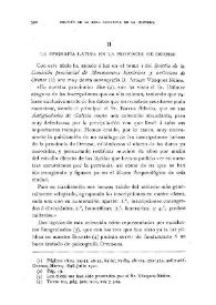 Portada:La epigrafía latina en la provincia de Orense / Fidel Fita