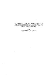 Alrededor de Hipódamo de Mileto. Comentarios sobre la trilogía de Luis Cervera Vera / por Luis Moya Blanco | Biblioteca Virtual Miguel de Cervantes