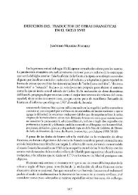 Portada:Derechos de traductor de obras dramáticas en el siglo XVIII / Jerónimo Herrera Navarro