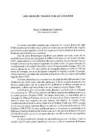 Portada:Luis Moncín traductor de Goldoni / Rosalía Fernández Cabezón