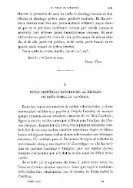 Portada:Notas históricas referentes al reinado de doña Isabel la Católica / Manuel G. Simancas
