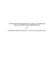 Portada:Inventario de dibujos de la Real Academia de Bellas Artes de San Fernando (I) / Ascensión Ciruelos Gonzalo y M.ª Pilar García Sepúlveda