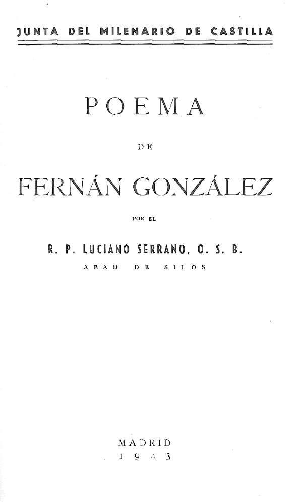Poema De Fernán González 