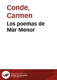 Los poemas de Mar Menor / Carmen Conde | Biblioteca Virtual Miguel de Cervantes