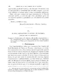El Real Monasterio de Fitero, en Navarra. (Apuntes para una monografía) / Vicente Lampérez y Romea | Biblioteca Virtual Miguel de Cervantes