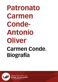 Portada:Carmen Conde. Biografía