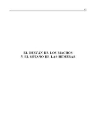 Portada:El desván de los machos y el sótano de las hembras / Luis Riaza; introducción de Alberto Castilla