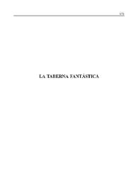 Portada:La taberna fantástica [Fragmento] / Alfonso Sastre; introducción de Gonzalo Santonja