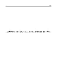 Más información sobre ¿Dónde estás, Ulalume, dónde estás? [Fragmento] / Alfonso Sastre; introducción de Xabi Puerta