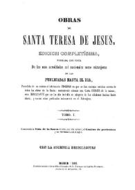 Portada:Obras de Santa Teresa de Jesús. Tomo I / Santa Teresa de Jesús