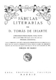 Portada:Fábulas literarias / por D.Tomás de Iriarte