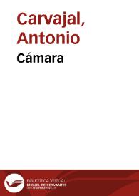 Portada:Cámara / Antonio Carvajal