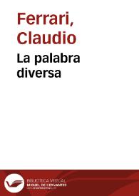 Portada:La palabra diversa / Claudio Ferrari
