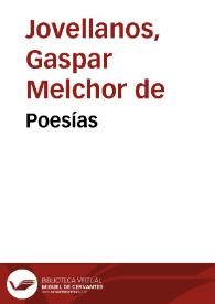 Portada:Poesías / Gaspar Melchor de Jovellanos