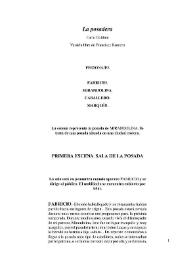 La posadera. Versión libre de la obra de Carlo Goldoni / Francisco Romero