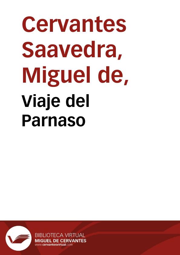 Viaje del Parnaso / Miguel de Cervantes Saavedra; edición de Florencio Sevilla Arroyo | Biblioteca Virtual Miguel de Cervantes