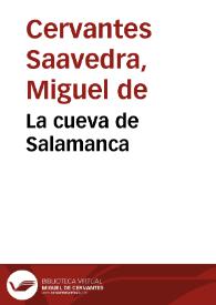 Portada:La cueva de Salamanca / Miguel de Cervantes Saavedra