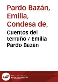 Portada:Cuentos del terruño / Emilia Pardo Bazán