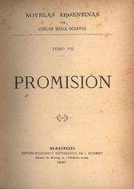 Promisión / Carlos María Ocantos | Biblioteca Virtual Miguel de Cervantes
