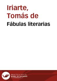 Portada:Fábulas literarias / Tomás de Iriarte
