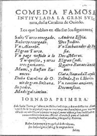 La gran sultana / Miguel de Cervantes Saavedra; edición de Florencio Sevilla Arroyo | Biblioteca Virtual Miguel de Cervantes