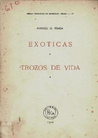 Portada:Exóticas ; Trozos de vida / Manuel G. Prada
