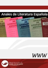 Portada:Anales de Literatura Española