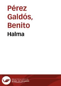 Portada:Halma / Benito Pérez Galdós